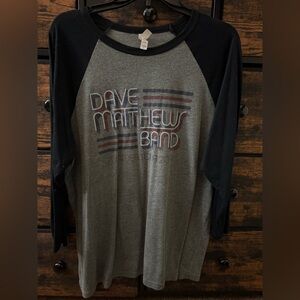 Dave Matthews Band 2019 Summer Tour Raglan Shirt Size XL